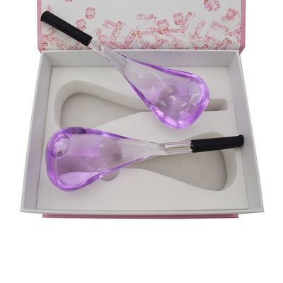 2024 Globo de gelo Globo de vidro de beleza Ferramentas de massagem facial de gelo Bola de massagem roxa para mulher Olhos Pescoço Asmr de produtos populares