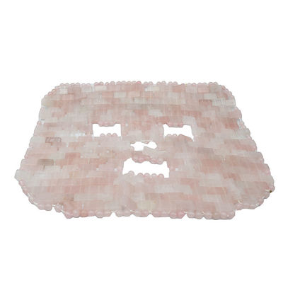 Máscara facial polida Pedra natural de pedra preciosa Jade Máscara de sono Rosa Quartz Olho Anti-envelhecimento Quente ou frio Usando pedra