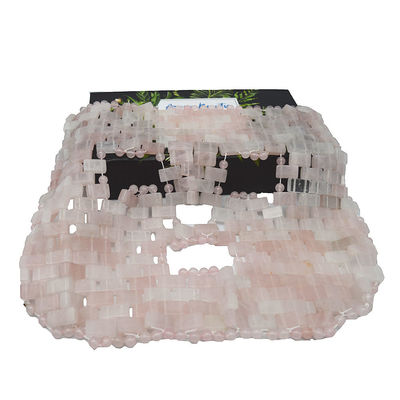 Máscara facial polida Pedra natural de pedra preciosa Jade Máscara de sono Rosa Quartz Olho Anti-envelhecimento Quente ou frio Usando pedra