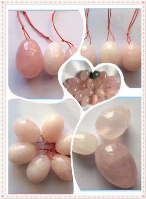 Ovos Yoni de quartzo rosa de tamanho médio 2024 Produto de tendência para terapia de reabilitação