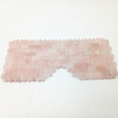 OEM aceito Rosa Rosa Quartz Mascara de Olho Pedra Prata Natural Jade Máscara de Sono para Anti-Envelhecimento Quente ou Frio em 2024