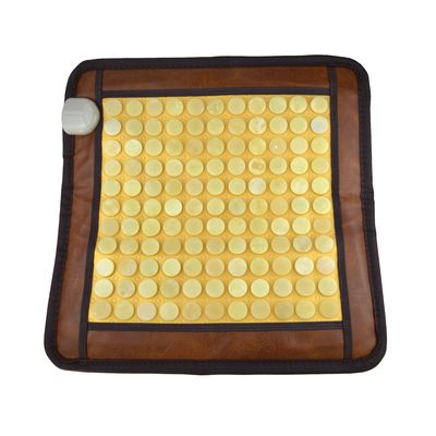 Cushion de jade natural revestido de couro PU para massagem corporal mantendo-o quente no inverno e fresco no verão