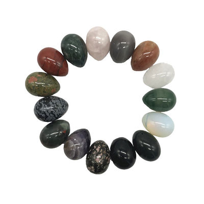 Estilos de arte folclórica colorida Pedra preciosa natural Jade Yoni ovos A adição perfeita para a sua rotina de saúde vaginal