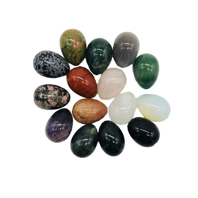 Estilos de arte folclórica colorida Pedra preciosa natural Jade Yoni ovos A adição perfeita para a sua rotina de saúde vaginal