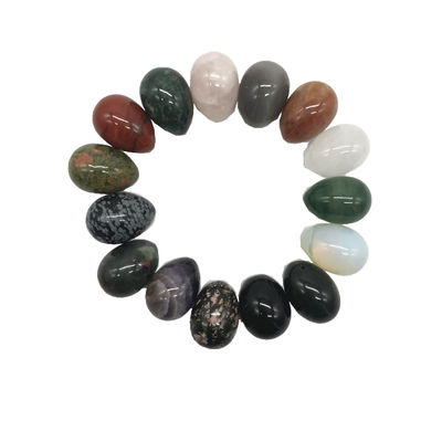 Estilos de arte folclórica colorida Pedra preciosa natural Jade Yoni ovos A adição perfeita para a sua rotina de saúde vaginal