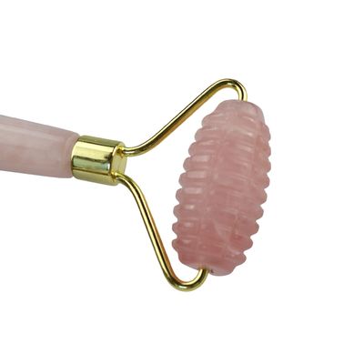 Ferramenta de massagem facial 100% natural de quartzo rosa Gua Sha Jade Roller para cuidados com a pele e ferramentas de massagem