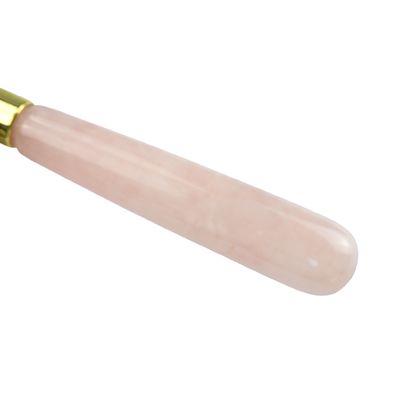 Ferramenta de massagem facial 100% natural de quartzo rosa Gua Sha Jade Roller para cuidados com a pele e ferramentas de massagem