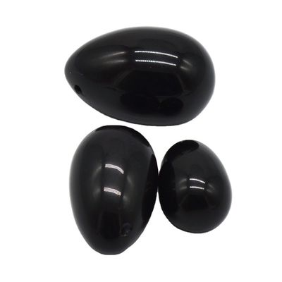 Manualmente esculpida 2024 Obsidiana preta Yoni ovos Kegel ferramenta de exercícios para saúde e bem-estar das mulheres