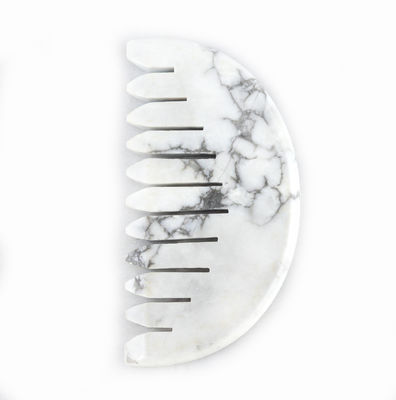 Alivie sem esforço a tensão do couro cabeludo com Natura White Turquoise Jade Hair Comb Gua Sha Tools