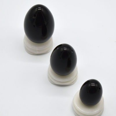 Manualmente esculpida 2024 Obsidiana preta Yoni ovos Kegel ferramenta de exercícios para saúde e bem-estar das mulheres