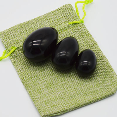 Manualmente esculpida 2024 Obsidiana preta Yoni ovos Kegel ferramenta de exercícios para saúde e bem-estar das mulheres