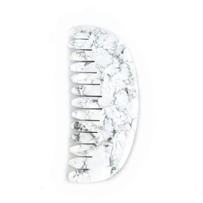 Alivie sem esforço a tensão do couro cabeludo com Natura White Turquoise Jade Hair Comb Gua Sha Tools