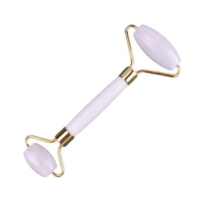 Rolo de Jade Branco Natural Guasha Massagista de Beleza Facial Facial Gua Sha Massagem Ferramentas Anti-Envelhecimento Logotipo personalizado para Massagem Facial