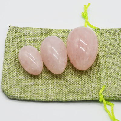 Técnica polida Quartzo Rosa e Jade Yoni ovos Top Kegel exercício escolha para mulheres