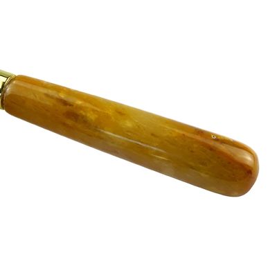 Equipamento de massagem facial Jade amarelo natural Facial Guasha Roller para Massagem Ferramentas de beleza