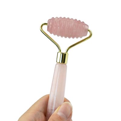 Massagista Facial Roller Natural Rosa Quartz Jade 100% Cristal para Massagem Facial e de Olhos Produtos de Beleza