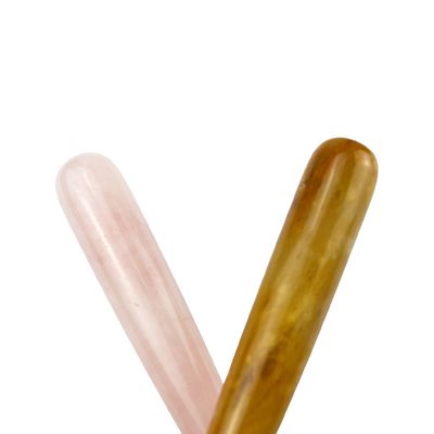Massagista Facial Roller Natural Rosa Quartz Jade 100% Cristal para Massagem Facial e de Olhos Produtos de Beleza