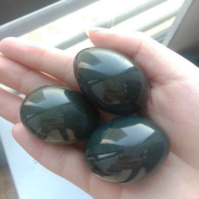 Cristal Material de contas soltas Nefrita verde Jade Yoni ovos para aperto e fortalecimento vaginal