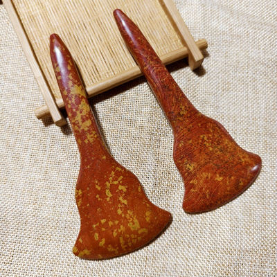 Experimente os benefícios curativos da massagem de corpo inteiro e da estimulação de pontos de acupuntura com a placa Gua Sha de pedra vermelha Bian