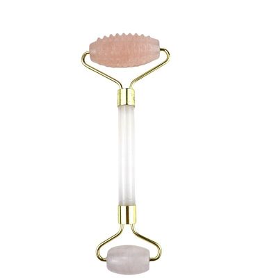 Massagem Muscular Massagista Facial 2024 Rosa Quartz Natural Jade Roller Gua Sha Ferramentas com Logotipo Personalizado
