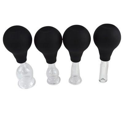 Massagem Ferramentas de Sucção de vidro de silicone Cupping Set para Facial Guasha remoção de rugas Cuidados com a pele Spa Salão de beleza Copas de terapia