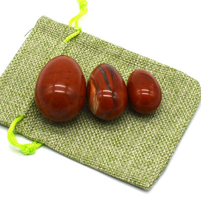 Ovos de Jaspe Vermelho Pedras Naturais Pedras Curandeiras Artesanato Exercício de Kegel Para Mulheres Cristal Yoni Ovos Conjuntos Características Regionais