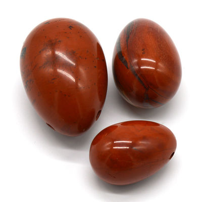 Ovos de Jade Triturados de Jaspe Vermelho Ovos Yoni Naturais Conjunto para Saúde Fisiológica da Mulher OEM aprovado