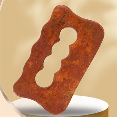 Natural Red Bian Stone Scraping Board Massagem de corpo inteiro Gua Sha Ferramenta para relaxação muscular manual do corpo e alívio do estresse