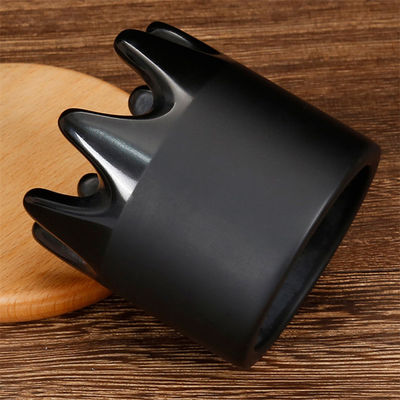 6*6*6.1cm Pedra Bian Negra Natural Gua Sha Escrava Massagista Pedra de Jade Guasha Peite Capilar Peite Cabeça Massagem Meridiano Peite de dragagem