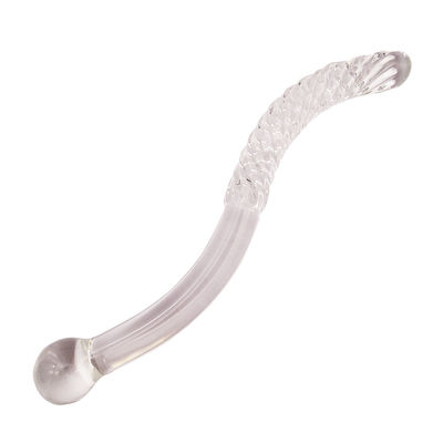 Técnica esculpida 250mm Cristal Vidro Dildo Massagem Vara para Mulheres Yoni Vara Stick Feng Shui Estilo Logotipo personalizado