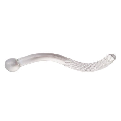 Técnica esculpida 250mm Cristal Vidro Dildo Massagem Vara para Mulheres Yoni Vara Stick Feng Shui Estilo Logotipo personalizado