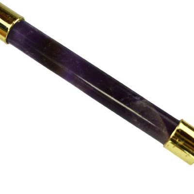 Equipamento de massagem facial Ametista Roxo Gua Sha Jade Roller para Neck Roller Guasha Massage Tool Personalização em embalagem de caixa