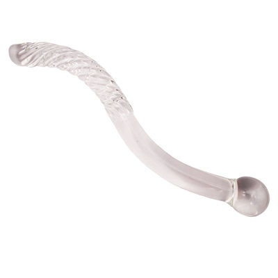 Técnica esculpida 250mm Cristal Vidro Dildo Massagem Vara para Mulheres Yoni Vara Stick Feng Shui Estilo Logotipo personalizado