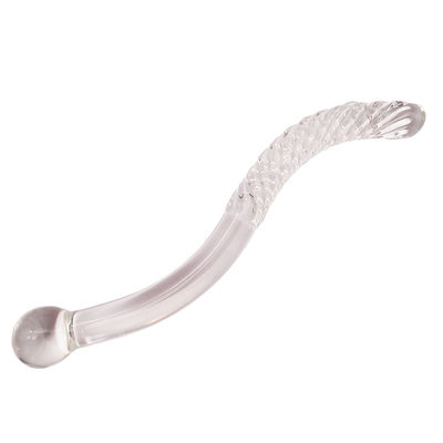 Técnica esculpida 250mm Cristal Vidro Dildo Massagem Vara para Mulheres Yoni Vara Stick Feng Shui Estilo Logotipo personalizado