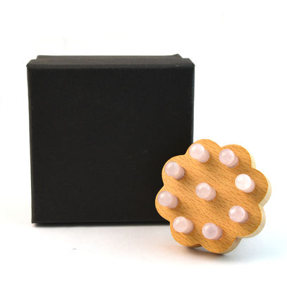 Rosa Quartz Escalpe Massagem Pincel Cabeça Cuidado do cabelo Jade Massageador Pincel de cabelo Massagem corporal Equipamento para massagem de cabeça relaxante