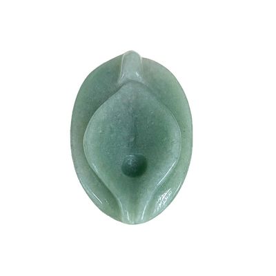 Jade Vagina Carving Craft Verde Cura Natural Fluorita Espiritualidade Reiki Mulheres Figura de Flores para Produtos