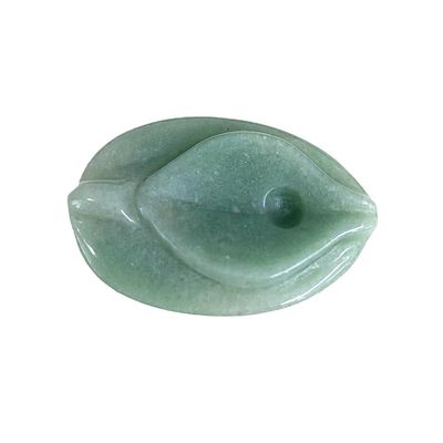 Jade Vagina Carving Craft Verde Cura Natural Fluorita Espiritualidade Reiki Mulheres Figura de Flores para Produtos