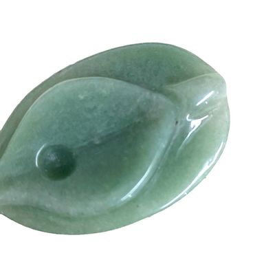 Jade Vagina Carving Craft Verde Cura Natural Fluorita Espiritualidade Reiki Mulheres Figura de Flores para Produtos