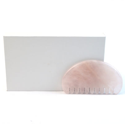 Massagista Facial Natural Rosa Quartz Jade Peito de Cabelo Gua Sha Ferramentas Jade Massagista de Cabeça Para Massagem de Cabeça Terapia Aliviar a Tensão do Cabeço