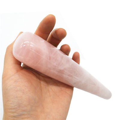 Rose Quartz Dildo Massage Wand Massage Sexual Wand Mulheres Yoni Wand