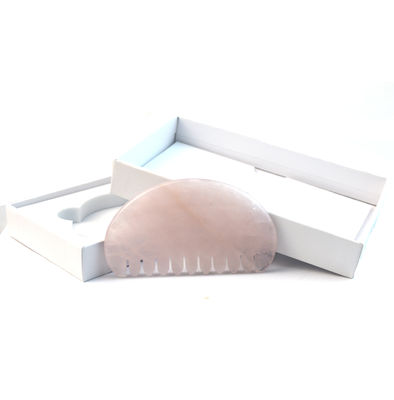 Massagista Facial Natural Rosa Quartz Jade Peito de Cabelo Gua Sha Ferramentas Jade Massagista de Cabeça Para Massagem de Cabeça Terapia Aliviar a Tensão do Cabeço