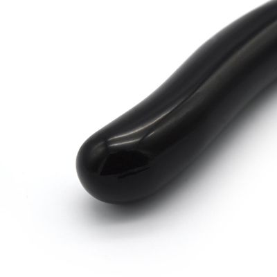 Pedras preciosas da natureza Yoni varinhas curativas Obsidiana preta varinha curva de massagem para cristal de cura feminina