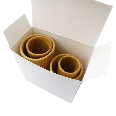 Conjunto de Cupping de Bambu Marrom para Massagem de Liberação Miofascial e Alivio da Tensão
