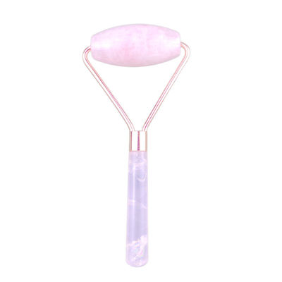 Massagista Facial 2024 Popular Natural Rose Quartz Facial Roller 100% Massagista Natural de Cristal Para Massagem Facial Produtos de Massagem Ocular Ferramentas de Beleza
