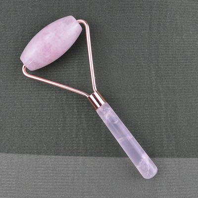Massagista Facial 2024 Popular Natural Rose Quartz Facial Roller 100% Massagista Natural de Cristal Para Massagem Facial Produtos de Massagem Ocular Ferramentas de Beleza