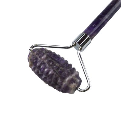 Produto de tendência de massagem muscular 2024 Ametista natural Roller Facial Guasha 100% Massagista de Jade Natural Para Massagem Facial Produtos de Beleza