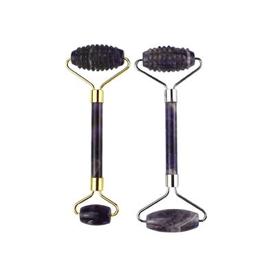 Produto de tendência de massagem muscular 2024 Ametista natural Roller Facial Guasha 100% Massagista de Jade Natural Para Massagem Facial Produtos de Beleza
