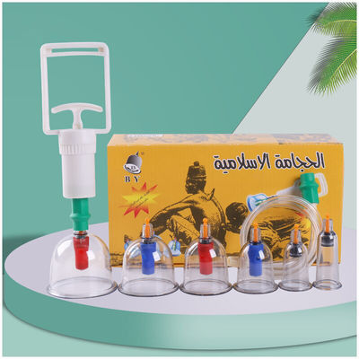 Saúde Vacuum Cupping Jar Plastic Cupping Set para função anti-envelhecimento 24 * 13 * 8,2cm
