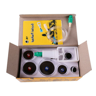 Saúde Vacuum Cupping Jar Plastic Cupping Set para função anti-envelhecimento 24 * 13 * 8,2cm