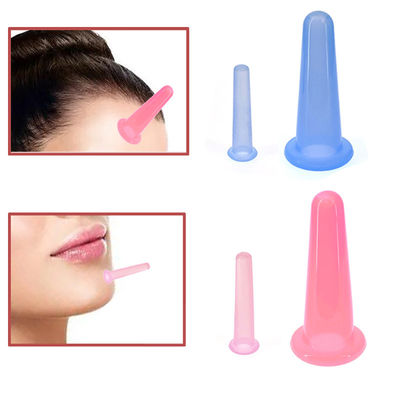 2Pcs Silicone Cupping Set para Saúde Cuidados de Terapia Física Massagem Copo de Sucção de vácuo